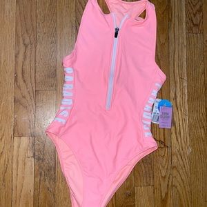 Forever 21 swimsuit, size S, pink/white